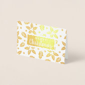 Carte Dorée Festive Fleurs de Noël (Devant)