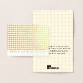 Carte Dorée Fête de la diversité d'affaires Nouvel an (Affichage)