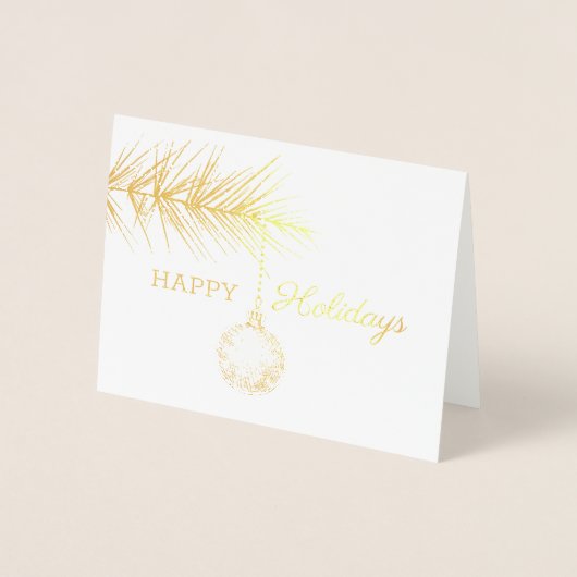 Carte Dorée Fête de Noël de l'employé d'affaires (Devant)