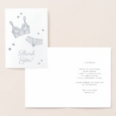 Carte Dorée Fête des mariées de lingerie Merci (Affichage)