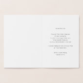 Carte Dorée Fête des mariées de lingerie Merci (Intérieur)