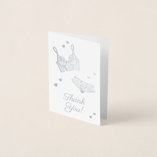 Carte Dorée Fête des mariées de lingerie Merci (Devant)