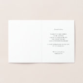 Carte Dorée Fête des mariées de lingerie Merci (Intérieur)