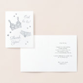 Carte Dorée Fête des mariées de lingerie Merci (Affichage)