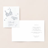 Carte Dorée Fête des mariées de lingerie Merci (Affichage)