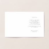 Carte Dorée Fête des mariées de lingerie Merci (Intérieur)