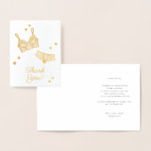 Carte Dorée Fête des mariées de lingerie Merci (Affichage)