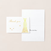 Carte Dorée Fête des mariées ou Mariage Merci (Affichage)