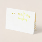 Carte Dorée Fête des mères botaniques modernes Fleur sauvage d (Devant)