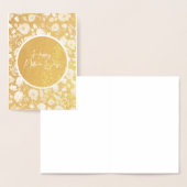 Carte Dorée Fête des Mères Florale (Affichage)