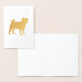 Carte Dorée Fête du thème de la fête du chien carlin (Affichage)