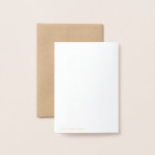 Carte Dorée Feuille de monstère tropicale (Derrière avec enveloppe)