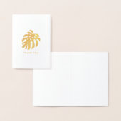 Carte Dorée Feuille de monstère tropicale (Affichage)