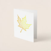 Carte Dorée Feuille d'érable en or (Devant)