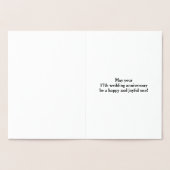Carte Dorée Feuille d'Or 17e Anniversaire de Mariage + Noms Pe (Intérieur)