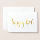 Carte Dorée feuille d'or holi (Devant avec enveloppe)