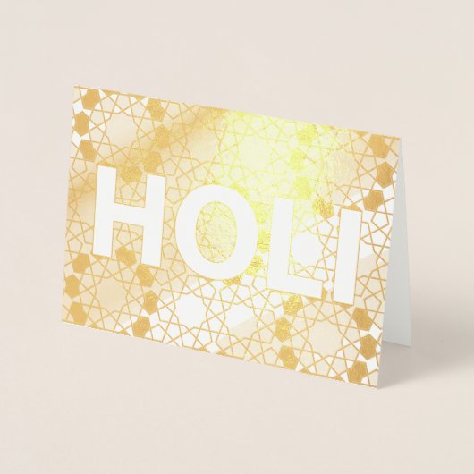 Carte Dorée feuille d'or holi (Devant)