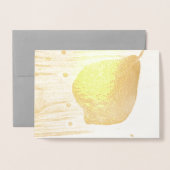 Carte Dorée Feuille tombée (Devant avec enveloppe)