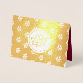 Carte Dorée Feuilles et baies d'automne Thankgiving Real (Devant)