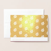 Carte Dorée Feuilles et baies d'automne Thankgiving Real (Derrière avec enveloppe)