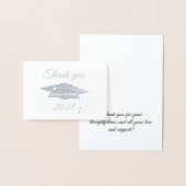 Carte Dorée Fiche de graduation Merci Foil (Affichage)