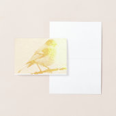 Carte Dorée Fiche de note de fond blanc de finition d'automne (Affichage)