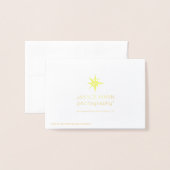 Carte Dorée Fiche de note de fond blanc de finition d'automne (Derrière avec enveloppe)