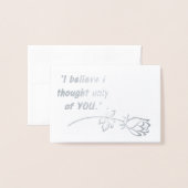 Carte Dorée Fierté et préjugés Citation romantique (Devant avec enveloppe)