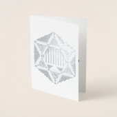 Carte Dorée Filigree Jewish Star Menorah Hannukah (Devant)
