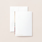 Carte Dorée Fille anime Noël (Derrière avec enveloppe)