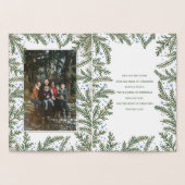 Carte Dorée Fir Branches hiver Noël | Photo de vacances (Intérieur)