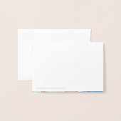 Carte Dorée Flammes de neige d'hiver dessinées à la main | Noë (Derrière avec enveloppe)