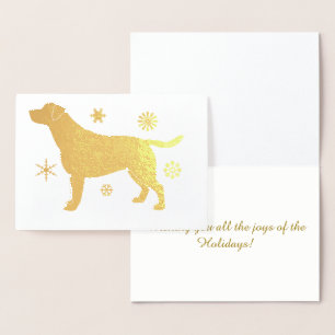Carte Dorée Flammes de neige du Labrador Retriever