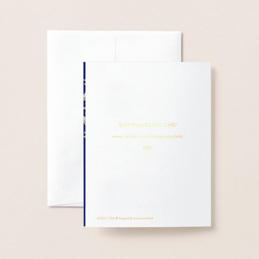 Carte Dorée Flèche de neige (Derrière avec enveloppe)