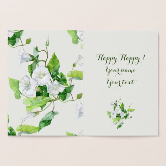 Carte Dorée Fleur blanche (Intérieur)