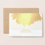 Carte Dorée Fleur de Ciboulette (Derrière avec enveloppe)