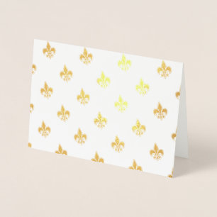 Carte Dorée Fleur De Lis