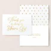 Carte Dorée Fleur fille Beau Merci Mariage (Affichage)