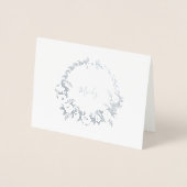 Carte Dorée Fleur Nom de couronne Papier à lettres (Devant)