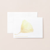 Carte Dorée Fleur sauvage Winecup (Derrière avec enveloppe)