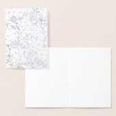 Carte Dorée Fleurs biologiques Salutation de la Fête des mères (Affichage)