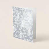 Carte Dorée Fleurs de chats blancs (Devant)