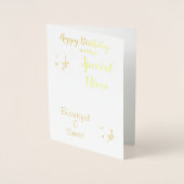 Carte Dorée Fleurs de nièce d'anniversaire (Devant)