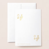 Carte Dorée Fleurs de nièce d'anniversaire (Derrière avec enveloppe)