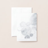 Carte Dorée Fleurs de verre de mer et bling (Derrière avec enveloppe)