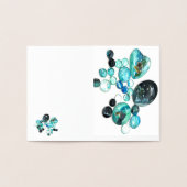 Carte Dorée Fleurs de verre de mer et bling (Intérieur)