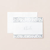 Carte Dorée Fleurs d'hiver Nom Papeterie (Devant avec enveloppe)