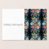 Carte Dorée Fleurs hongroises - argent (Intérieur)