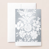 Carte Dorée Fleurs hongroises - argent (Derrière avec enveloppe)
