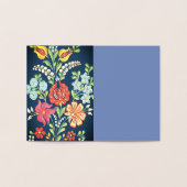 Carte Dorée Fleurs hongroises - argent (Intérieur)